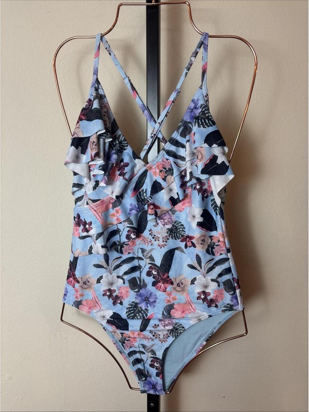 Lovers + Friends Tropical Oasis One-Piece Swimsuit, Small, $160 NEW, 2373
